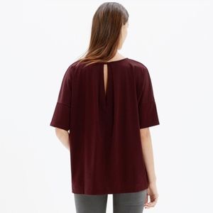 Madewell Nightshift Tee - Burgundy Boxy Oversized